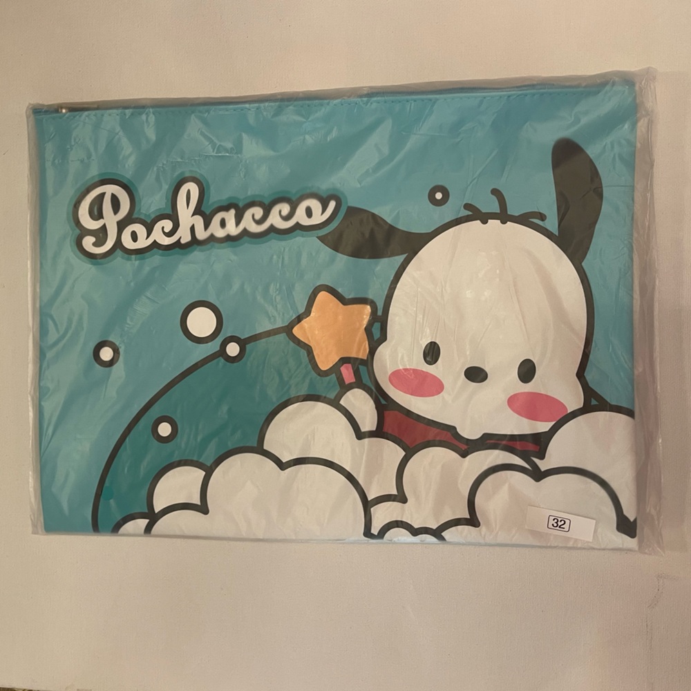 Pochacco Blue and White Zip Folder